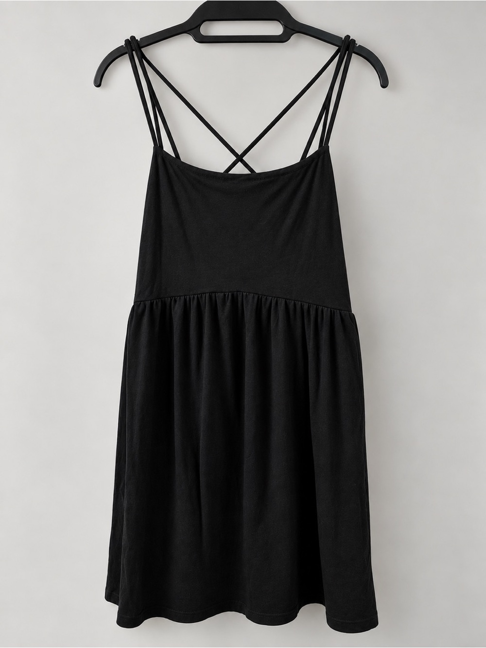 Old Navy Petite Large Black Strappy Cross Back Dress